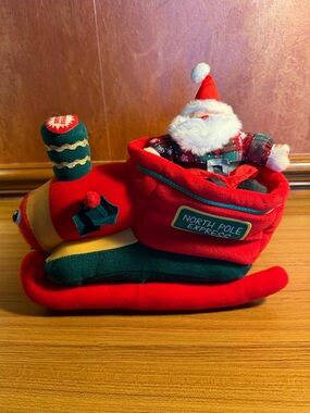 Vintage TB Trading Co. Snowmobile Christmas Santa Musical North Pole Express